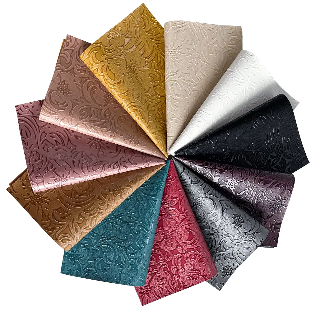 Retro Embossed Floral Faux Leather Rectangular Roll, 11.81"x53" Rolls Fabric for DIY Handmade Crafts, Keychains, Ideal for DIY Enthusiasts, In-Stock for Overseas Shipping