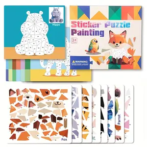 Kids Creative DIY Craft Sticker Book, Portable Quiet Activity for Children, Perfect Gift for Thanksgiving Halloween Christmas Holidays, Art Stickers