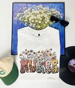 Nurse Floral Shirt Gildan Unisex Tee for RN Graduation Gift Nurse Week Appreciation Everyday Comfort