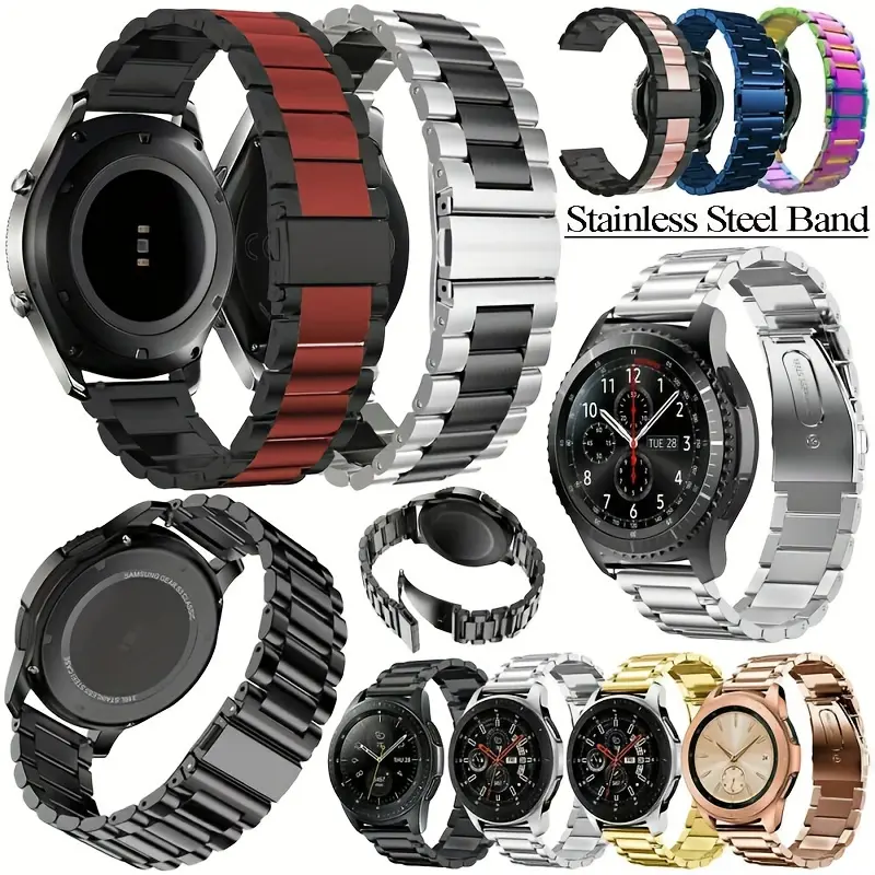 Luxury Stainless Steel Watch Band, Durable Metal Replacement Bracelet for Universal Timepieces, Fashionable Accessory, 18, 20, 22mm, Fashionable Watch Accessories, Versatile Strap, Unisex