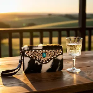 Heritage Collection Cowhide & Hand-Tooled Leather Wallet