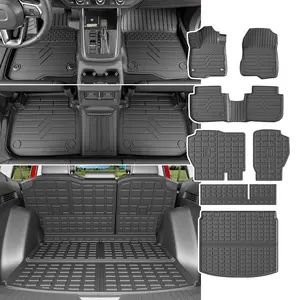 Floor Mat Compatible with 2023 2024 2025 Honda CRV Upper Deck Trunk Mat Replacement for 2023-2025 Honda CRV Hybrid Accessories (Fit 23 24 Upper Deck, Rear Backrest Mats+Rear Trunk Mat+Floor Mats)