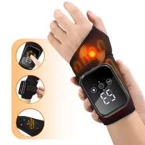 Wrist Heating & Vibration Brace Adjustable 3-Level Heat 3 Modes for Carpal Tunnel Left-Right Universal Christmas Gift
