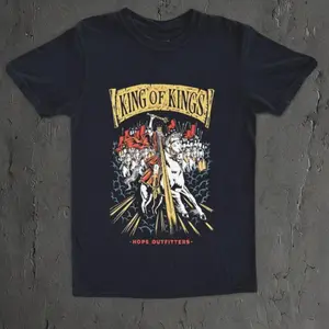 Hope Outfitters Embrace His Glory King of Kings Tee for the Chosen Ones Unisex Retro Menswear Top Casual Crewneck Short Sleeve Graphic Tshirt