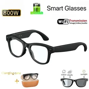 Ai Smart Glasses First Person View, Dual Microphone Noise Cancellation, Real-Time Translation, Ota Upgrade, Reverse Charging for Phone