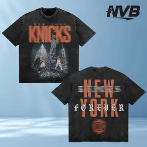 [100%Cotton] 'Knicks Forever' The Champions 2026 Premium Acid Washed Shirt, Heavyweight T-Shirt For Knicks Nation, Knicks Basketball Fans Apparel, Jalen Brunson OG Anunoby Fans Basketball Streetwear Tee, Gift For Basketball Fan Graphic Tee