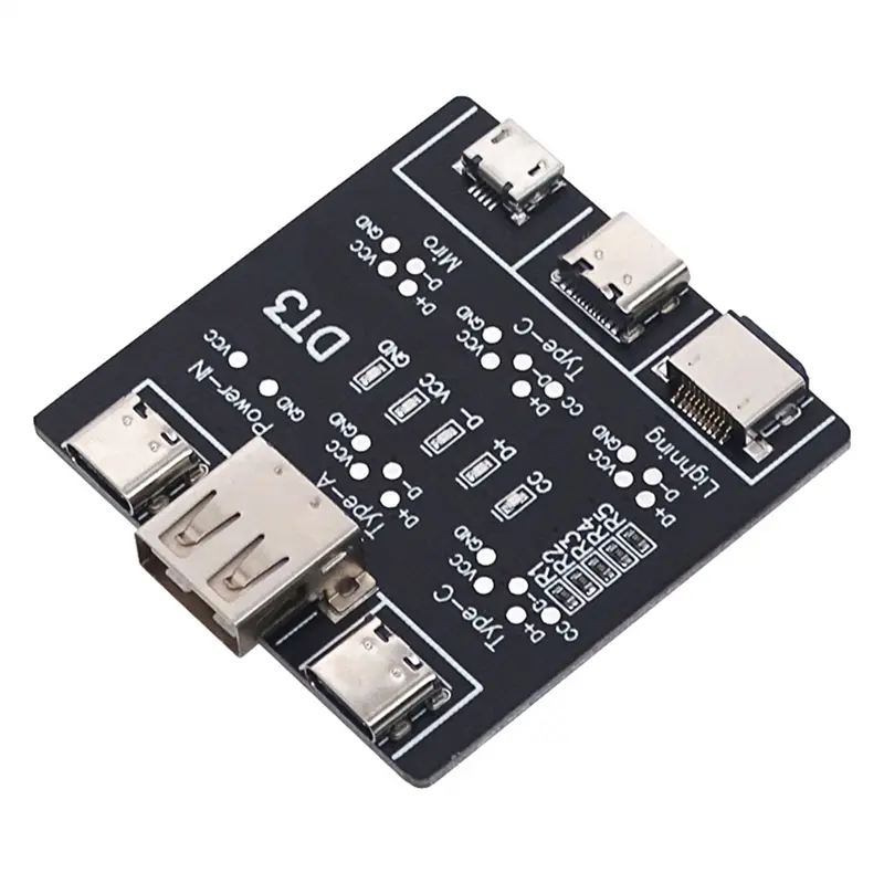 DT3 USB Cable Tester Detection Board (pcb + metal) - Lightweight, Easy to Carry, Fast Detection, Short Circuit Safe, with Lights, Port/Plug Protection for IOS, Android, Micro-USB, Type-C (Sports & Outdoor Coaches' Gear Accessory)