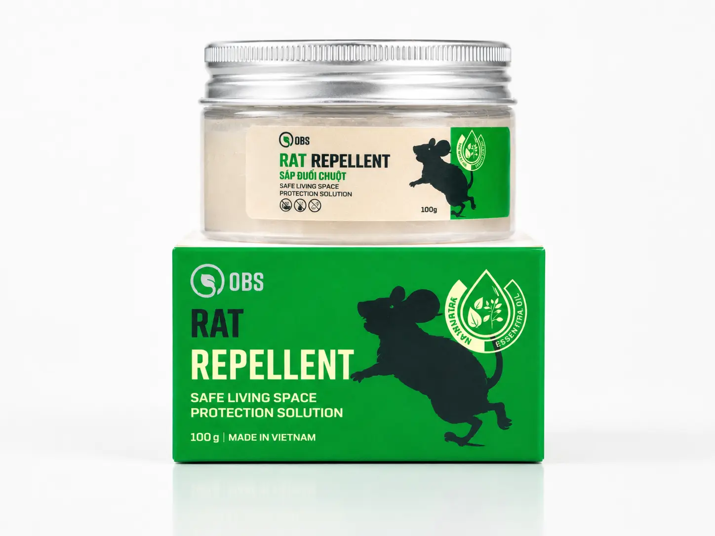 OBS Long Lasting Mouse Deterrent for Car Engines, Closets, and Garages - Natural Herbal Formula - Non-Messy Scent Sachet Pest Repellents Rodent Repellent Indoor