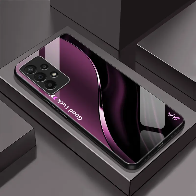 Suitable for [Galaxy A53 5g] Simple silk gradient glass phone case, affordable, fully shockproof, drop-proof and wear-resistant-888