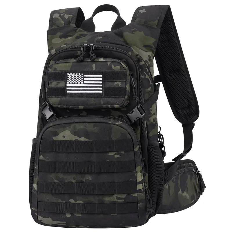 【Holiday Haul Deal】Unisex High-Capacity Tactical Hydration Pack 3L - Lightweight Adjustable 900D PVC Tough TPU Outdoor Water Bag with Bladder, Cool Padded Straps, MOLLE Bike Bag, Keychain for Hiking, Running, Tactical Gear and Accessories