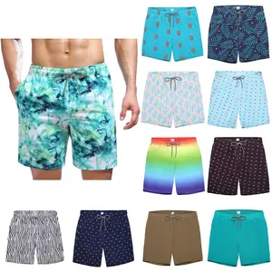 Mesh Lining Men's Swim Trunks Quick Dry - Beach Shorts with Zipper Pocket for Swimming Pool, Ocean & Summer Vacation