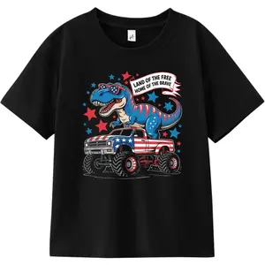Kids' 250th Anniversary USA Graphic T-Shirts - 4th of July Independence Day Tee for Boys & Girls (Compatible with Boys' Sleepwear)