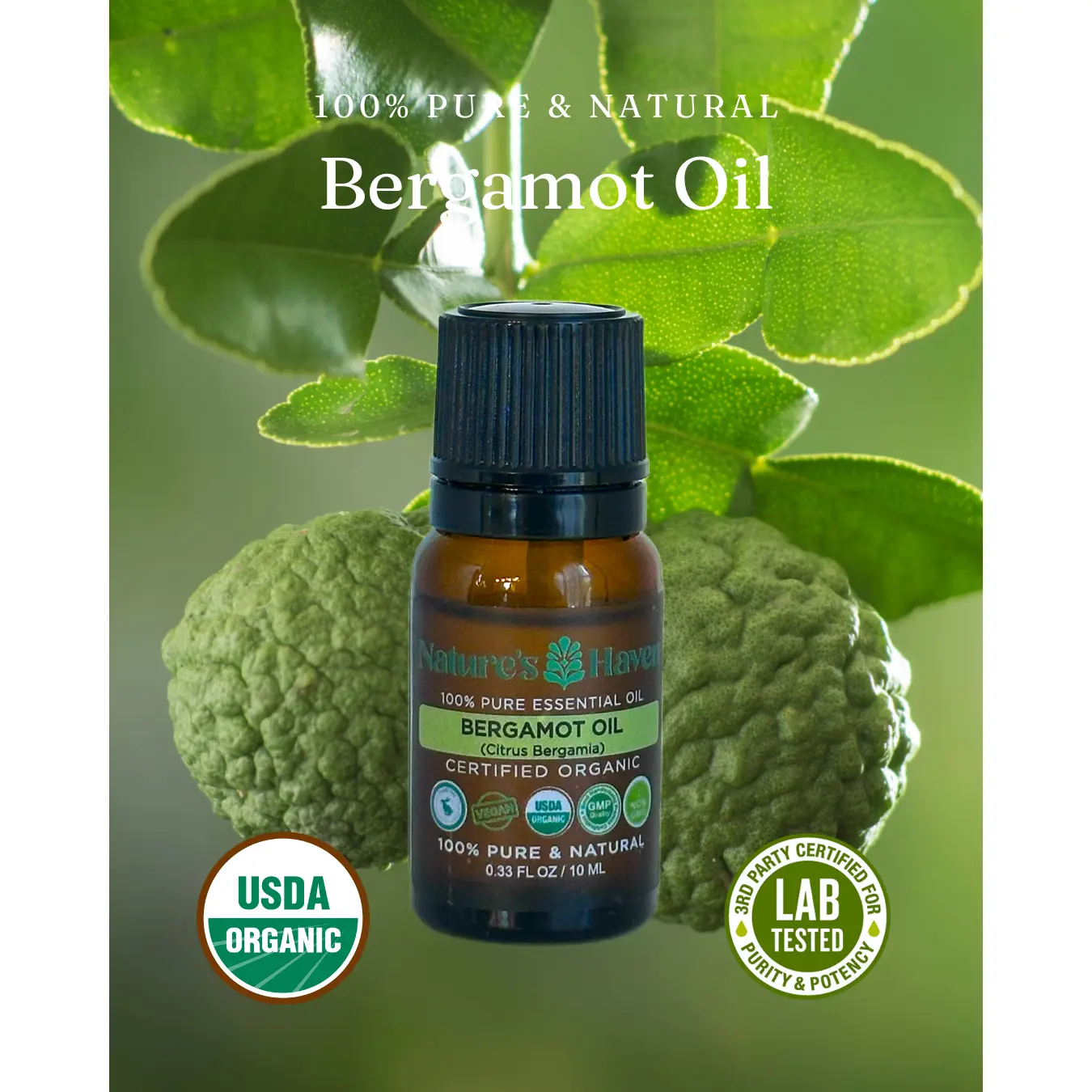 BERGAMOT ESSENTIAL OIL- USDA ORGANIC