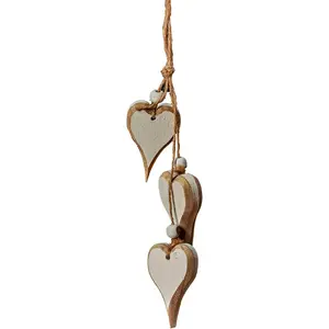 Heart-shaped Wooden Decorative   Hearts Ornaments for Wedding Party Valentine Christmas  Decoration  Decor (Y-#2, 1 count)