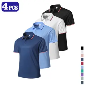 4-Pack Men's Polo Shirts – Soft Breathable , Comfortable Short Sleeve Casual Fit, Classic Collared Polo Shirts for Work, Golf, Travel & Everyday Wear