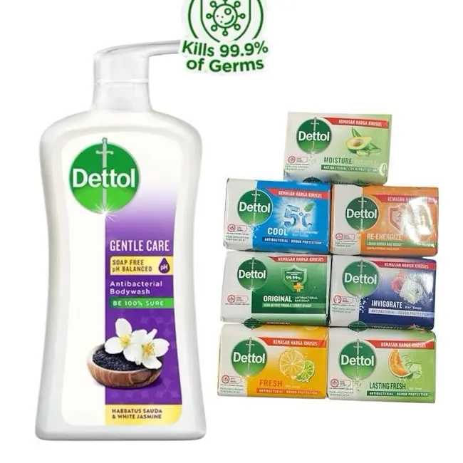 Dettol Limited Edition Antibacterial Habbatus Sauda & White Jasmine Body Wash (900ml) - Aluminum-Free Gentle Care Cleanser for Adults, Kills 99.9% of Germs, Gentle Germ Clean for Daily Use, Multi-Pack Compatible