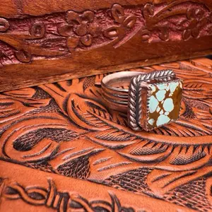 Number 8 Turquoise Ring-size 10