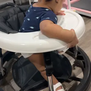 Baby Walker Foldable with 9 Adjustable Heights, Baby Walkers and Activity Center for Boys Girls Babies 7-18 Months, Baby Walker with Wheels Portable