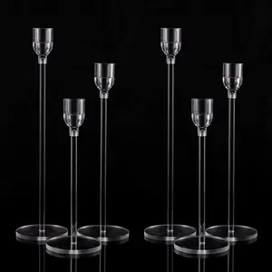 6pcs acrylic candle holders centerpieces for table taper candle holder for wedding decor dining room halloween christmas decorative candlestick holder taper candle holder set