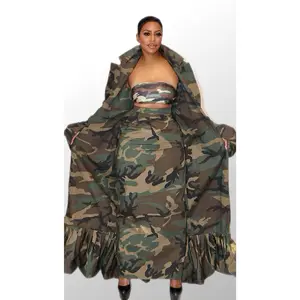Ruth Camouflage High Waist Skirt
