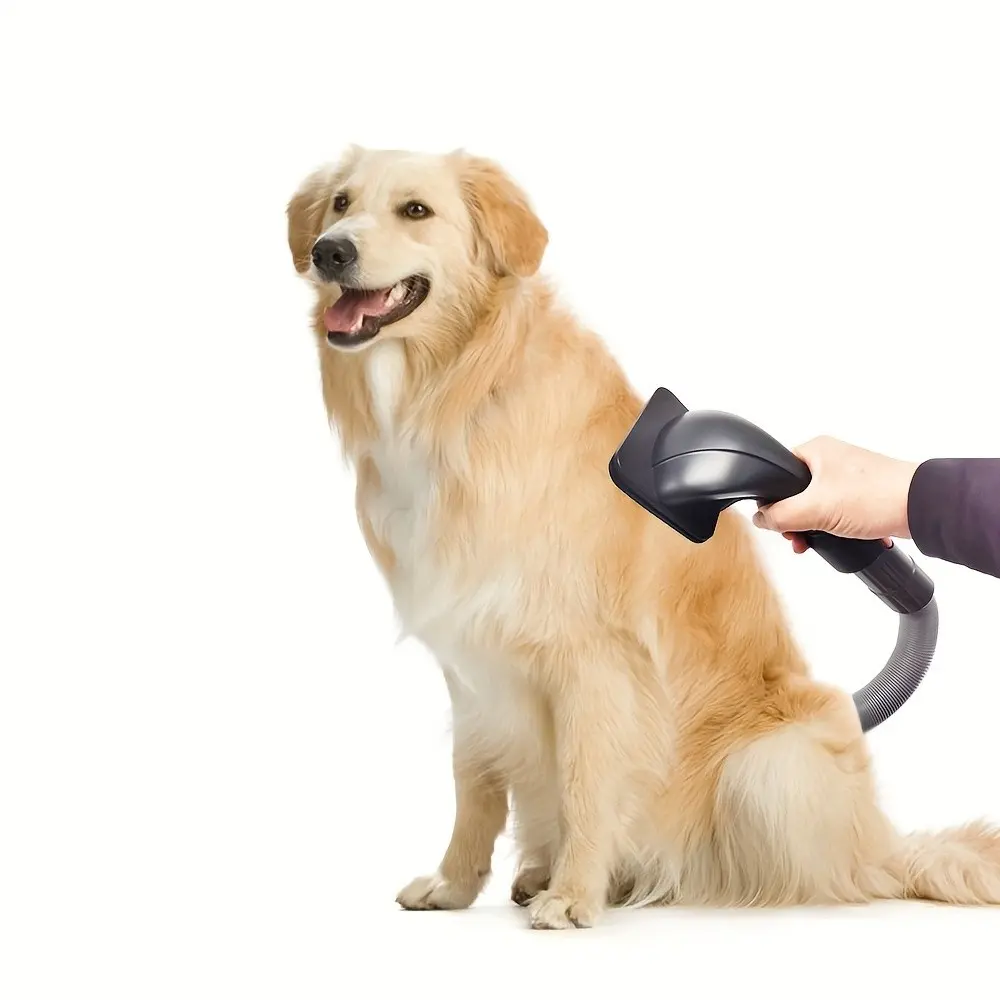 Pet Grooming Vacuum Brush & Extension Vacuum Hose Compatible with Dyson V7 V8 V10 V11 V12 V15 Vacuum Cleaner Dog and Cat Groomming Tool Replacement Parts (Brush&Extension Hose&Trigger Lock)