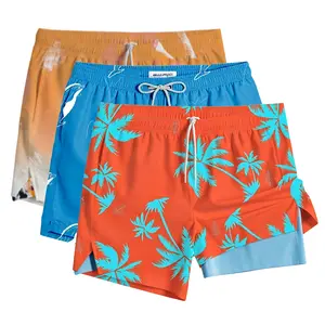 Men's quick-dry swim trunks. Lined, 2-in-1 design. Features a pocket. Ideal for swimming, casual wear, gym wear, swimwear, swim sets, and beachwear. Men's swim trunks. Men's swim trunks. Men's swim trunks.(Compression Liner / 2-in-1 Design) outdoorfun