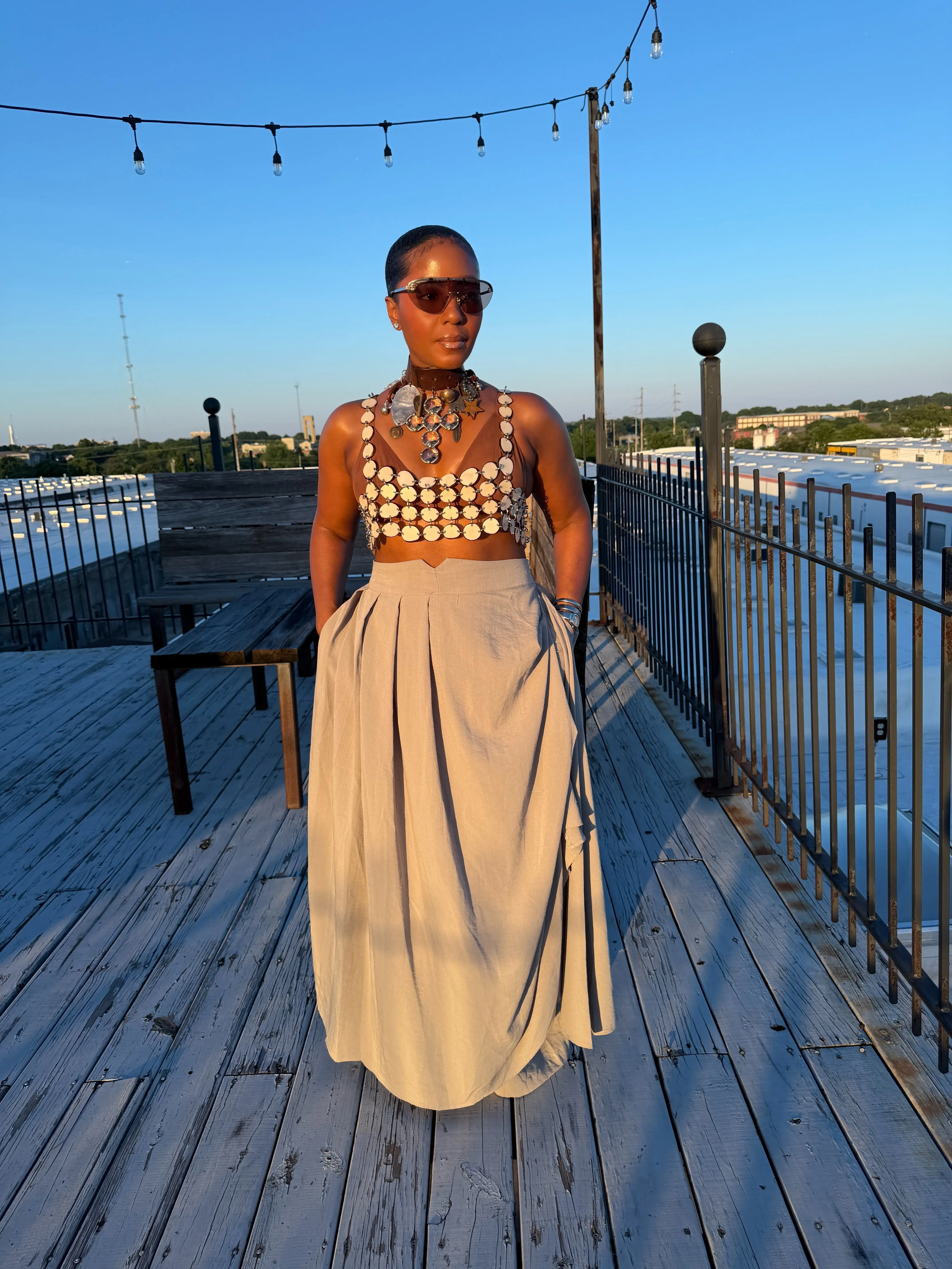 Grey Drape Pants