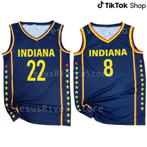 Caitlin Clark and Sophie Cunningham Indiana Basketball Jersey Mesh Shirt - Unisex Sleeveless Jersey with Reinforced Binding & All-Over Sublimation Print