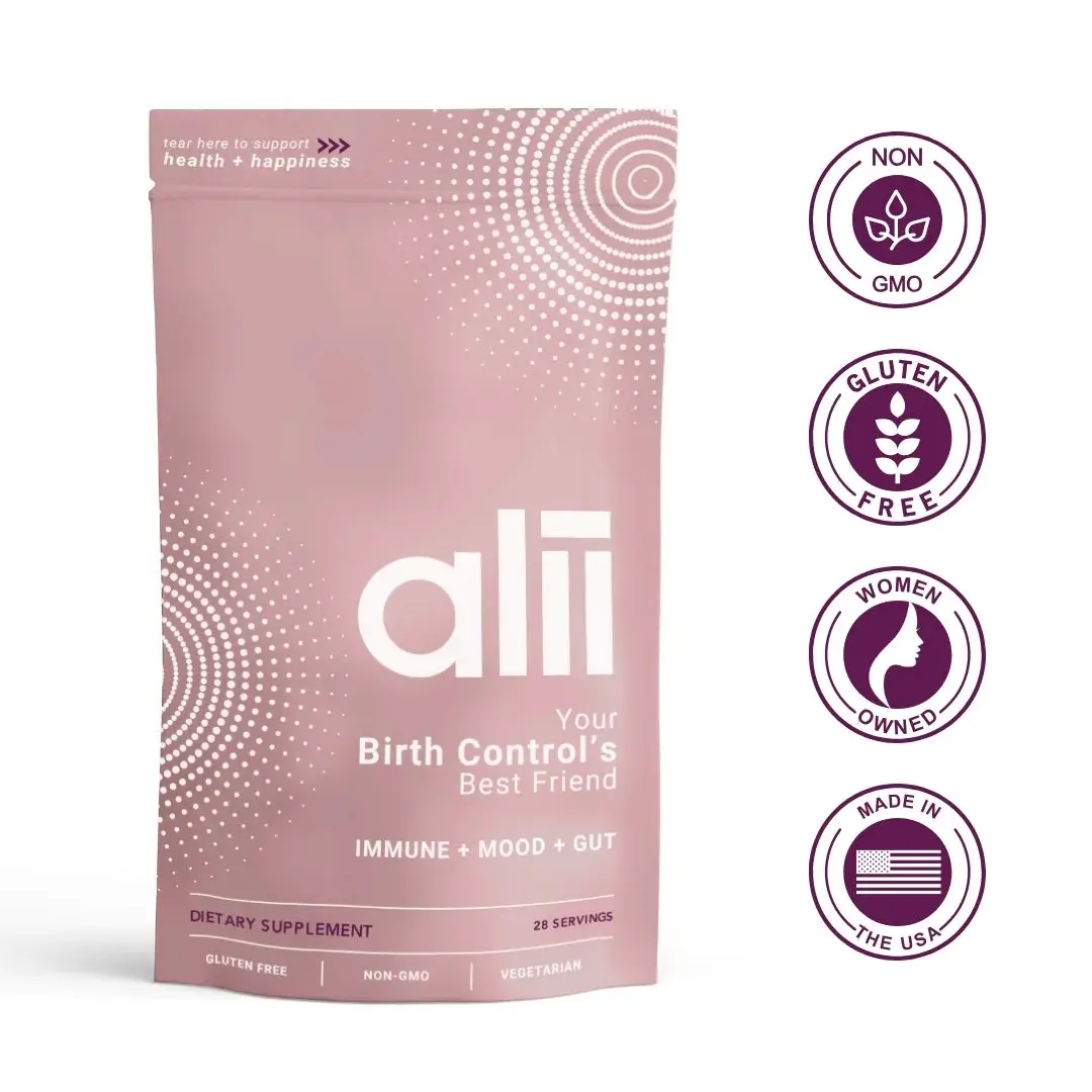 Alii Birth Control Support Daily Supplement for Energy, Mood, Immune, and Gut Health with B Vitamins, Zinc & Corebiome, Made in the USA - Healthcare D