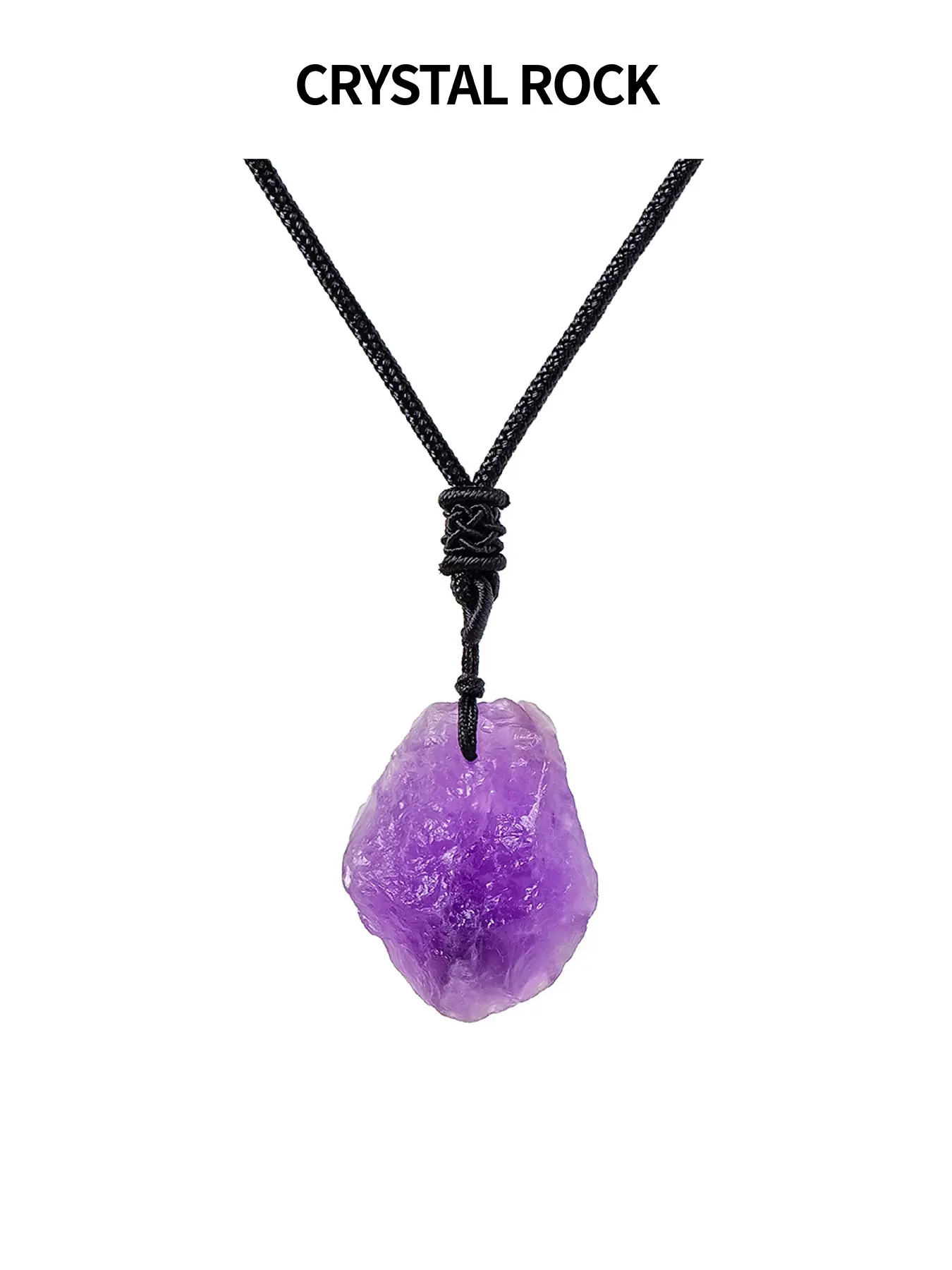 Crystal Raw Stone Pendant Necklace, Irregular Shape Crystal Jewelry, Spiritual Healing Meditation Yoga, Decorative Gift