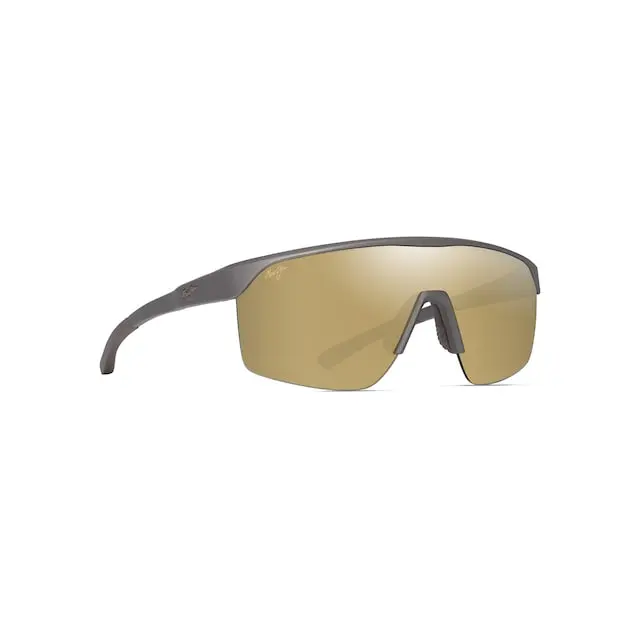 Maui Jim Paluna Sunglasses GD595-01 Matte Metallic Light Brown Frame Hawaii Glow Lenses