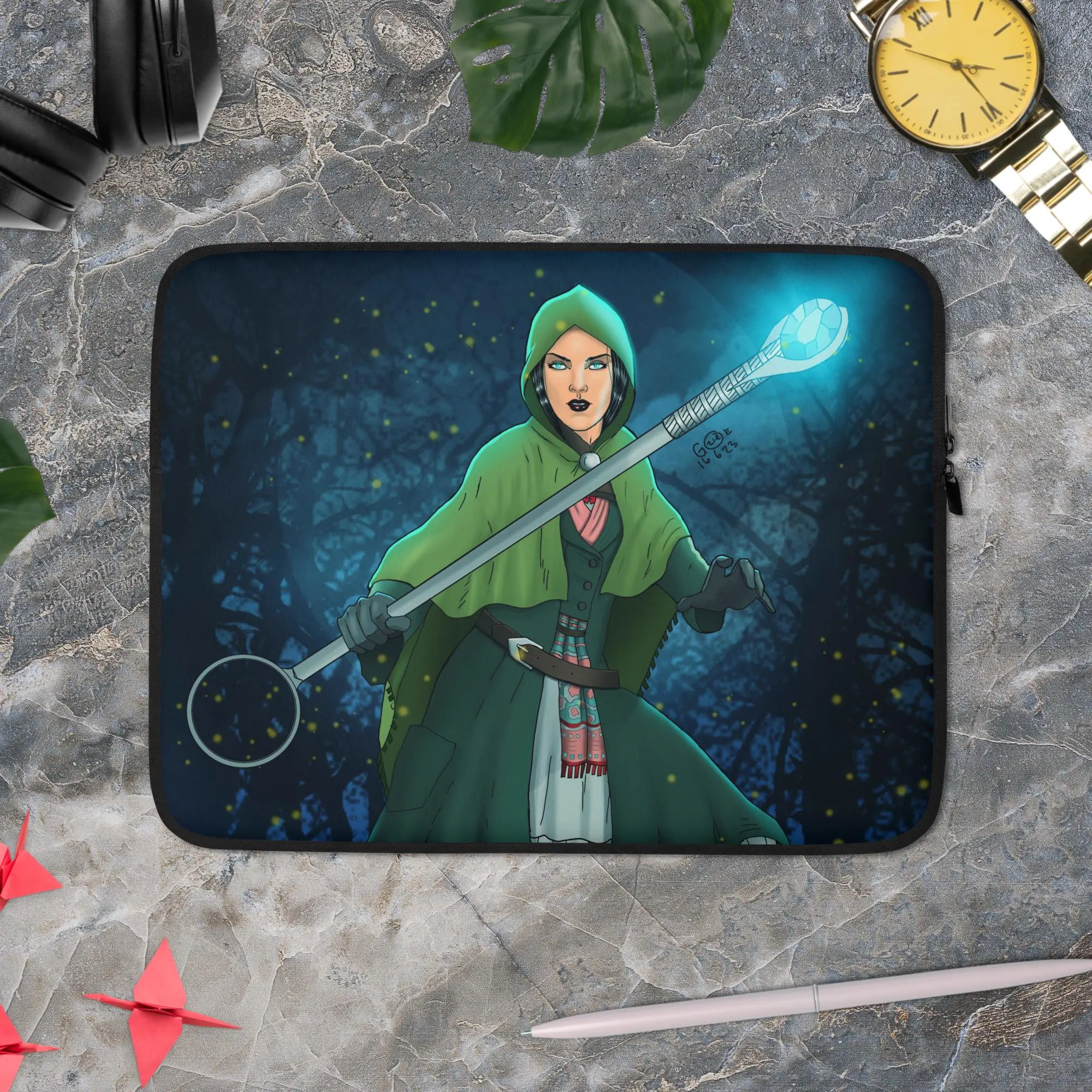 Gozie Black Warlock Unisex Laptop Sleeve - 13" Top-Loading Zippered Enclosure with 2 Sliders, Waterproof Heat-Resistant Snug Fit, 6.49 oz Lightweight Sports & Outdoor Accessory, Protection
