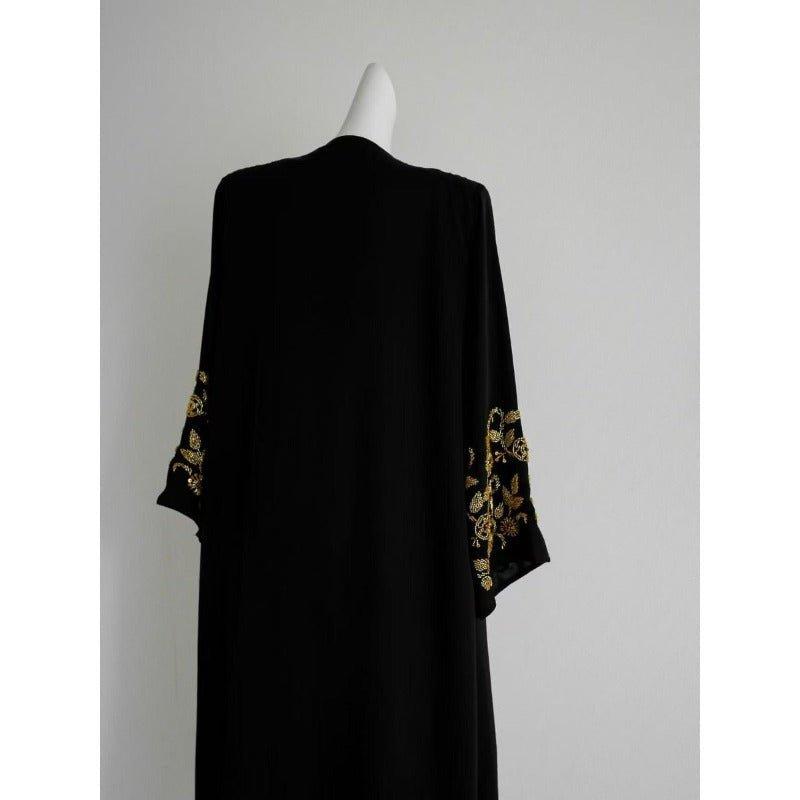 Black Banquet Dress Abaya Set | Embroidered Diamond Elegance 3-Piece Abaya with Hijab (MOA184) Black Banquet Dress Abaya Set | Embroidered Diamond Elegance 3-Piece Abaya with Hijab (MOA184)