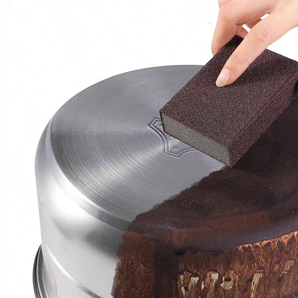 Kitchen Pot Cleaning Sponge, 1 Count Emery Square Sponge Wiper, Rust Removal Brush Pot Wiper For Kitchen Cookware