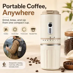Portable Coffee Machine - Household Kitchen Appliance for Coffee and Tea Brewing