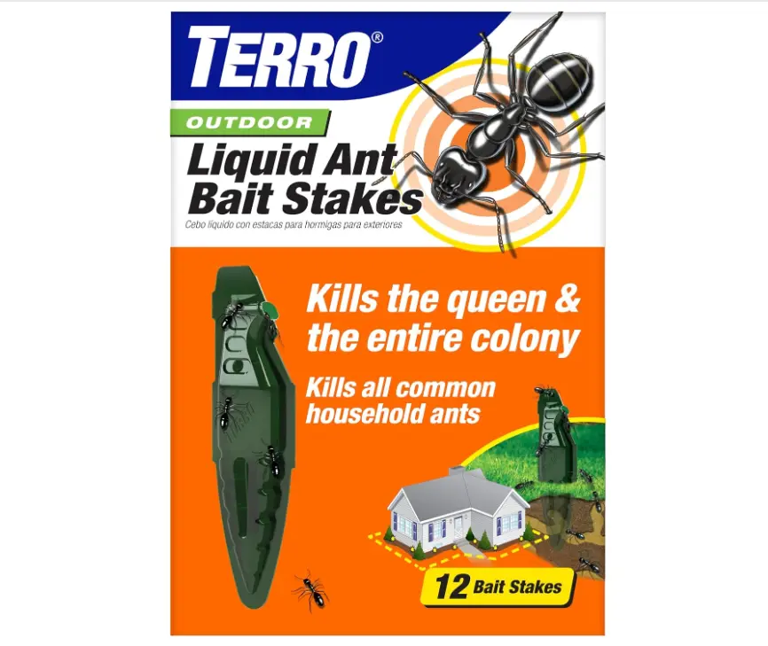 Outdoor Liquid Ant Bait Stakes, 12-Pack, Ready-to-Use Ant Killer Trap | Outdoor Ant Trap for Household Ants including Acrobat, Crazy, Ghost and Little Black Ants, Weatherproof Ant Colony Killer