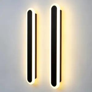 LED Acrylic Wall Light (2 Pack), Wall-Mounted, Warm Light, /, 15.75 Inches, for Hallway, Bedroom, Staircase, Study Room