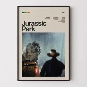 [Sale Up To 50%][No frame, Free Ship] Jurassic Park Poster, Jurassic Park Movie Print, Jurassic Park Wall Art, Movie Poster, Jurassic Park Poster Print
