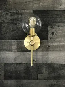 Achilles 6in Globe Vanity Mid Century Industrial Modern Sconce