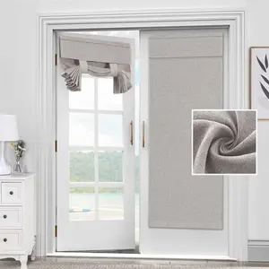 H.VERSAILTEX French Door Curtains for Privacy, Tie Up Shades for Glass Windows, Heather Taupe, 26'' x 68'', 1 Panel