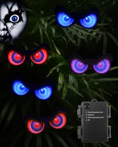 Halloween Decorations, 5 Pack Glowing & Flashing LED Eye Lights for Indoor/Outdoor Use, Bush, Yard, Window, Party