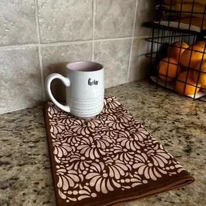 Set of 2 hand kitchen towel with Talavera desing. Talavera kitchen towels. Latin kitchen towels for Hispanic, Latin, Mexican kitchen decor. Absorbent Colorful