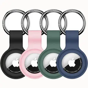 Applicable to Apple Airtag protective cover, locator anti-lost device keychain silicone waterproof AirTag2 protective cover