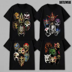 The Mask Is In The Blood WWE T-Shirt 2026, Rey Mysterio Lucha Mask Collection Tee, Penta Rey Fenix Sin Cara Kalisto Wrestling Streetwear Shirt