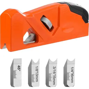 Chamfer Plane, Edge Corner Plane with 4  Heads, Storage Space - Hand Plane for Woodworking, Carpenter Woodworking Tools for Edge Trimming of , Edge Corner Flattening