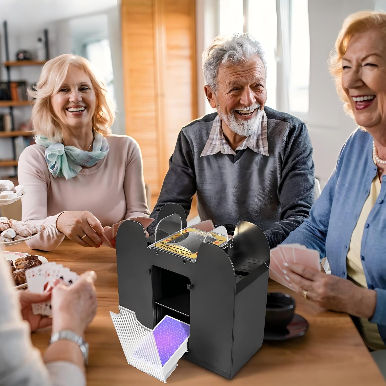 Automatic Card Shuffler 2/1/4/6 Deck,Battery-Operated Electric UNO Poker Shuffler,Playing Card Shuffler for Home Card Game,Travel Automatic Card Shuffler 2/1/4/6 Deck,Battery-Operated Electric UNO Poker Shuffler,Playing Card Shuffler for Home Card Game,Travel