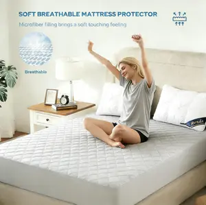 【Hvnde】Waterproof Mattress Protector with Fitted Sheet, TPU Waterproof Layer, Soft & Breathable Bed Cover for Everyday Mattress Protection, Ideal for Bedroom & Home Use