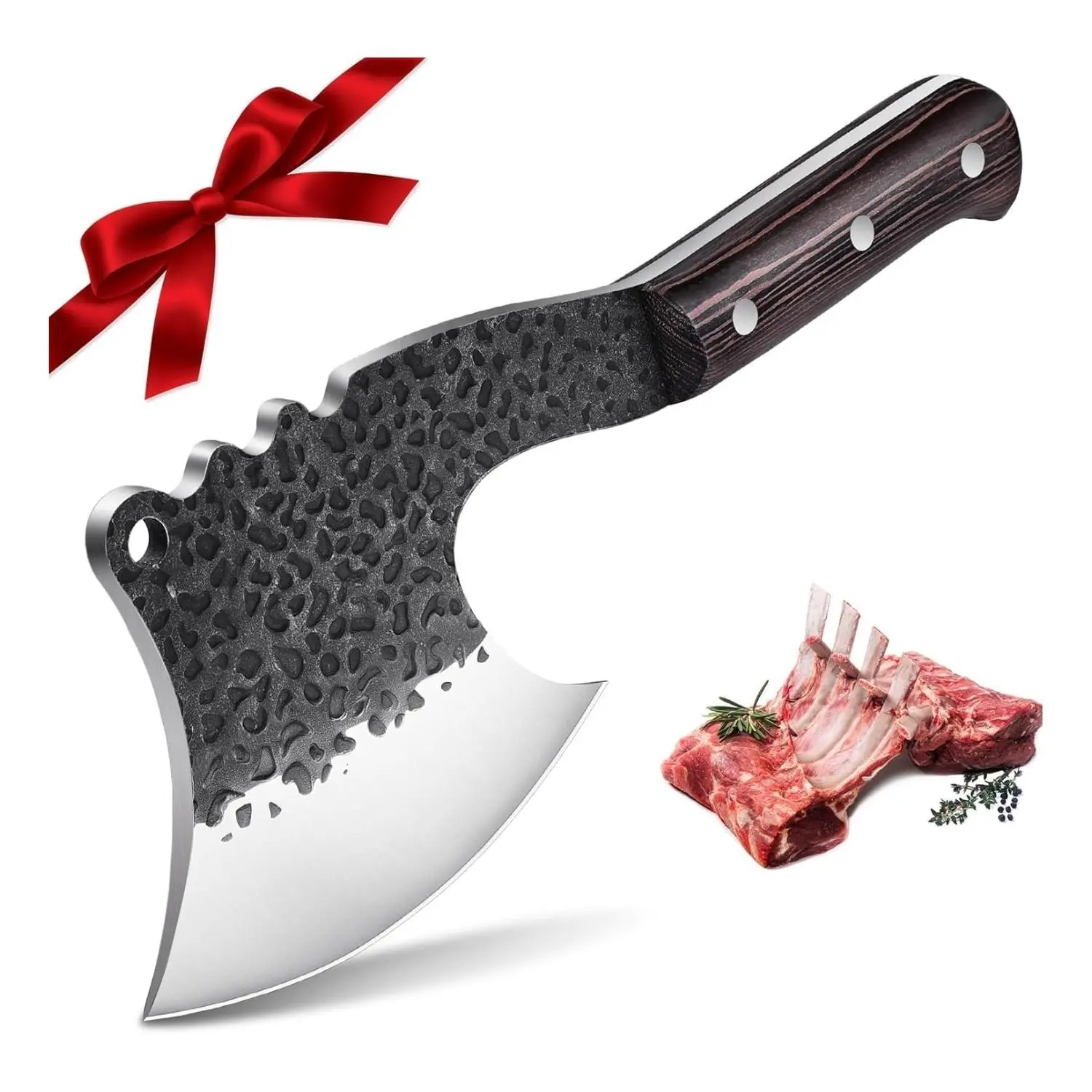 Handmade Full-Tang Hand-Forged Meat Cleaver Knife, Summervibes Dream Reach Kitchen & Outdoor Knives, Ideal Gift for Christmas & Father's Day for Men