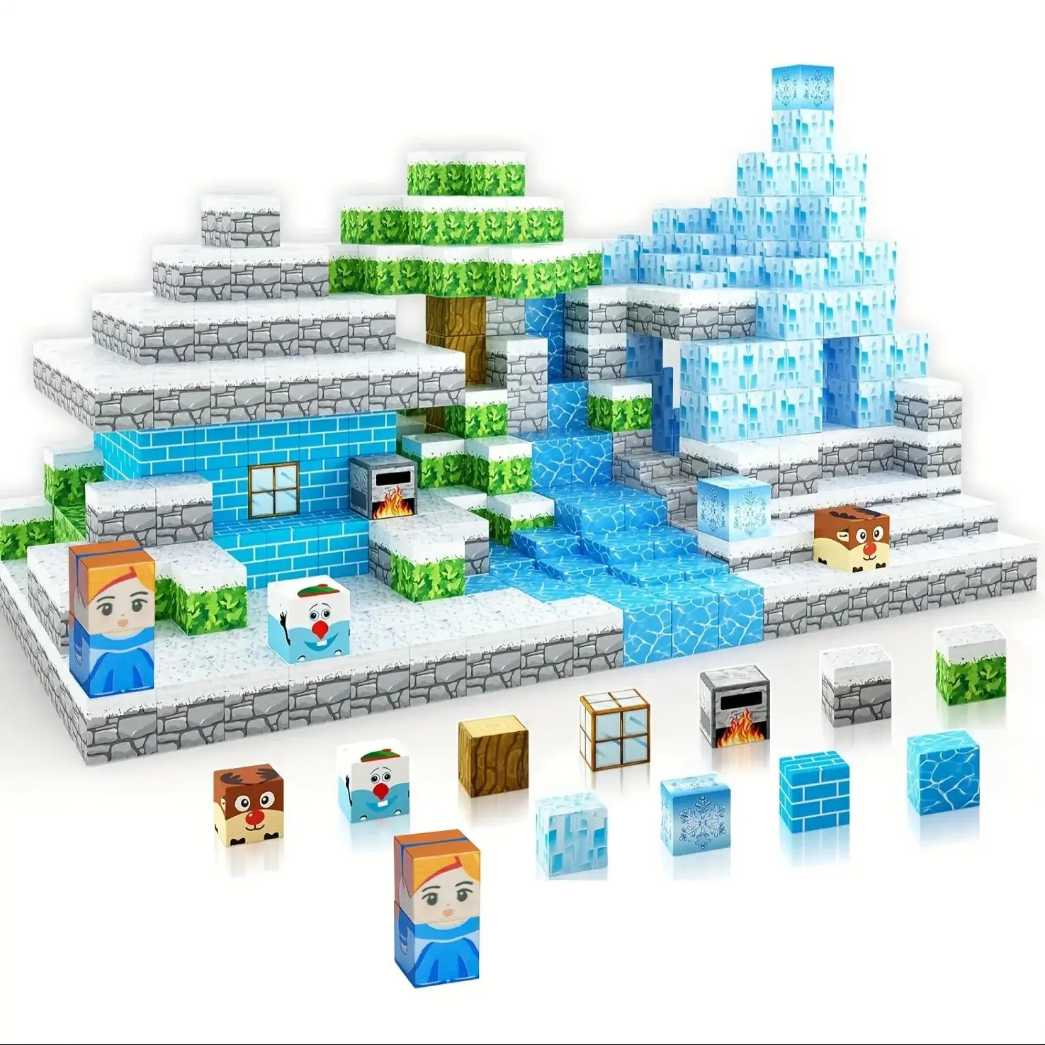 Magnetic Building Blocks, 110pcs/set Creative DIY Tabletop Decor, Magnetic Building Blocks Set, Creative DIY Tabletop Decor for Boys & Girls