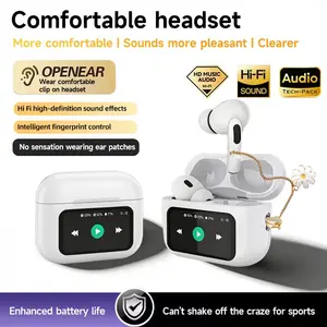 2026 Large Screen LED Digital Display Touch Earphones, Wireless Earbuds,with ANC And ENC, High-Definition Surround Sound Wireless Headphones, in Ear Sports Earphones,  Lightweight, Portable, Free ear clip accessories